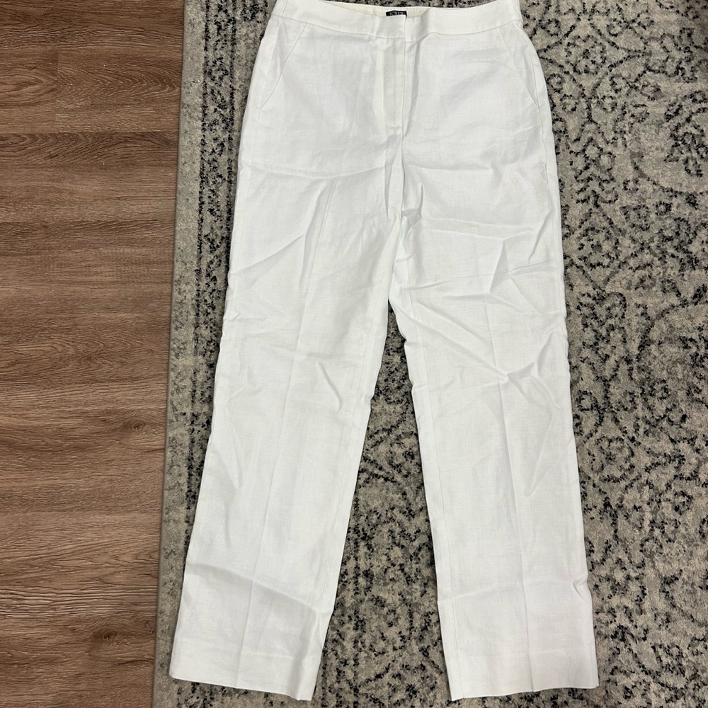 J. Crew Classic White Trousers
